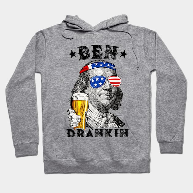 4th of July Shirt, Funny American Shirt, Ben Drankin, Beer Drinking Gift, Ben Franklin T-shirt for men and women Hoodie by mittievance